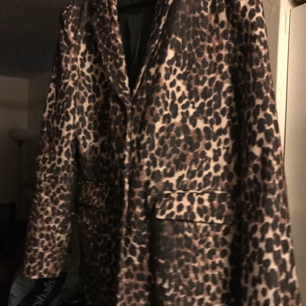 Leopard Print Blazer-Trench - Picture 3 of 3